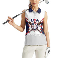United States 2026 Baseball Custom Women Sleeveless Polo Shirt Go USA Drip Style
