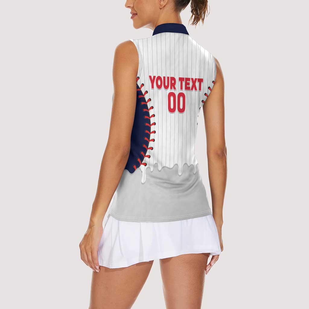 United States 2026 Baseball Custom Women Sleeveless Polo Shirt Go USA Drip Style