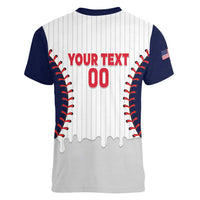 United States 2026 Baseball Custom Women V-Neck T-Shirt Go USA Drip Style