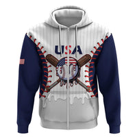 United States 2026 Baseball Custom Zip Hoodie Go USA Drip Style