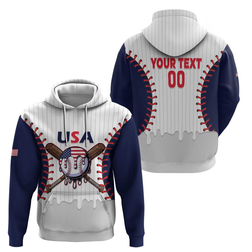 United States 2026 Baseball Custom Zip Hoodie Go USA Drip Style