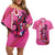 Kentucky Horse Racing Couples Matching Off Shoulder Short Dress and Hawaiian Shirt 151st Anniversary With Roses - Pink Version LT14