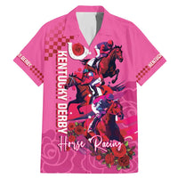 Kentucky Horse Racing Family Matching Mermaid Dress and Hawaiian Shirt 151st Anniversary With Roses - Pink Version LT14