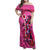 Kentucky Horse Racing Family Matching Off Shoulder Maxi Dress and Hawaiian Shirt 151st Anniversary With Roses - Pink Version LT14
