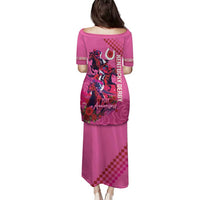 Kentucky Horse Racing Family Matching Puletasi and Hawaiian Shirt 151st Anniversary With Roses - Pink Version LT14