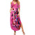 Kentucky Horse Racing Family Matching Summer Maxi Dress and Hawaiian Shirt 151st Anniversary With Roses - Pink Version LT14