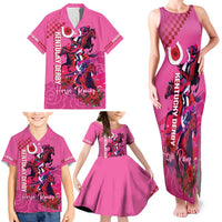 Kentucky Horse Racing Family Matching Tank Maxi Dress and Hawaiian Shirt 151st Anniversary With Roses - Pink Version LT14