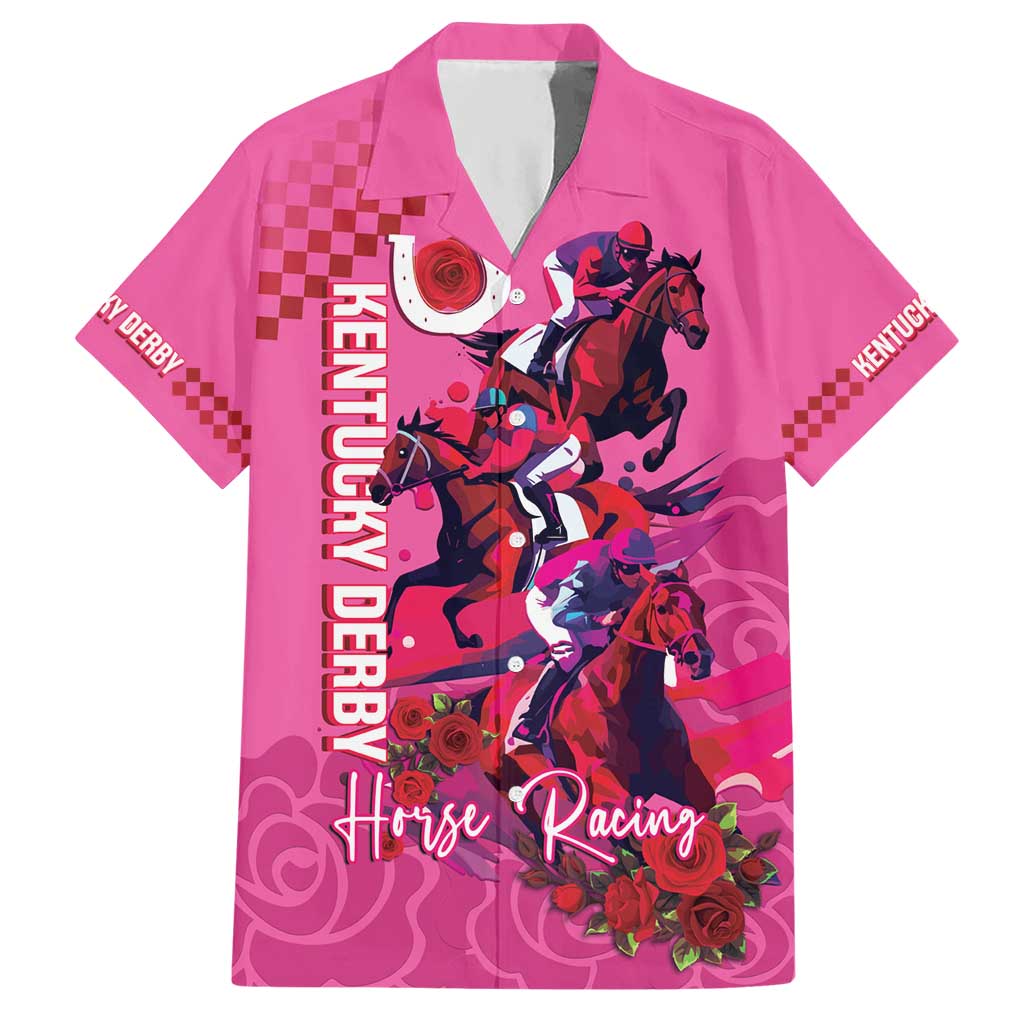 Kentucky Horse Racing Hawaiian Shirt 151st Anniversary With Roses - Pink Version LT14