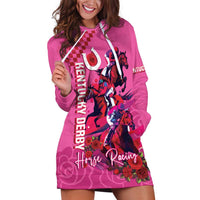 Kentucky Horse Racing Hoodie Dress 151st Anniversary With Roses - Pink Version LT14