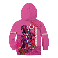 Kentucky Horse Racing Kid Hoodie 151st Anniversary With Roses - Pink Version LT14