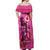 Kentucky Horse Racing Off Shoulder Maxi Dress 151st Anniversary With Roses - Pink Version LT14