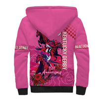 Kentucky Horse Racing Sherpa Hoodie 151st Anniversary With Roses - Pink Version LT14