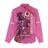Kentucky Horse Racing Women Casual Shirt 151st Anniversary With Roses - Pink Version LT14
