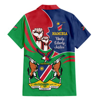 Namibia Independence Day Family Matching Mermaid Dress and Hawaiian Shirt Coat Of Arms Curve Style - Wonder Print Shop
