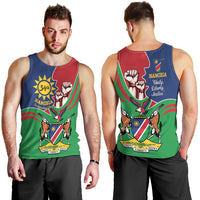 Namibia Independence Day Men Tank Top Coat Of Arms Curve Style - Wonder Print Shop