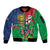 Namibia Independence Day Sleeve Zip Bomber Jacket Coat Of Arms Curve Style - Wonder Print Shop