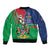 Namibia Independence Day Sleeve Zip Bomber Jacket Coat Of Arms Curve Style - Wonder Print Shop
