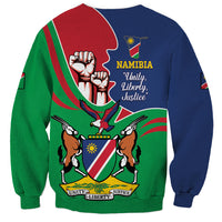 Namibia Independence Day Sweatshirt Coat Of Arms Curve Style - Wonder Print Shop