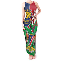 Namibia Independence Day Tank Maxi Dress Coat Of Arms Curve Style - Wonder Print Shop