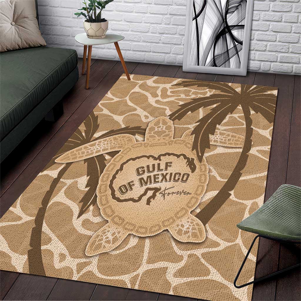 Gulf of Mexico Forever Area Rug Mexican Turtle Brown Version