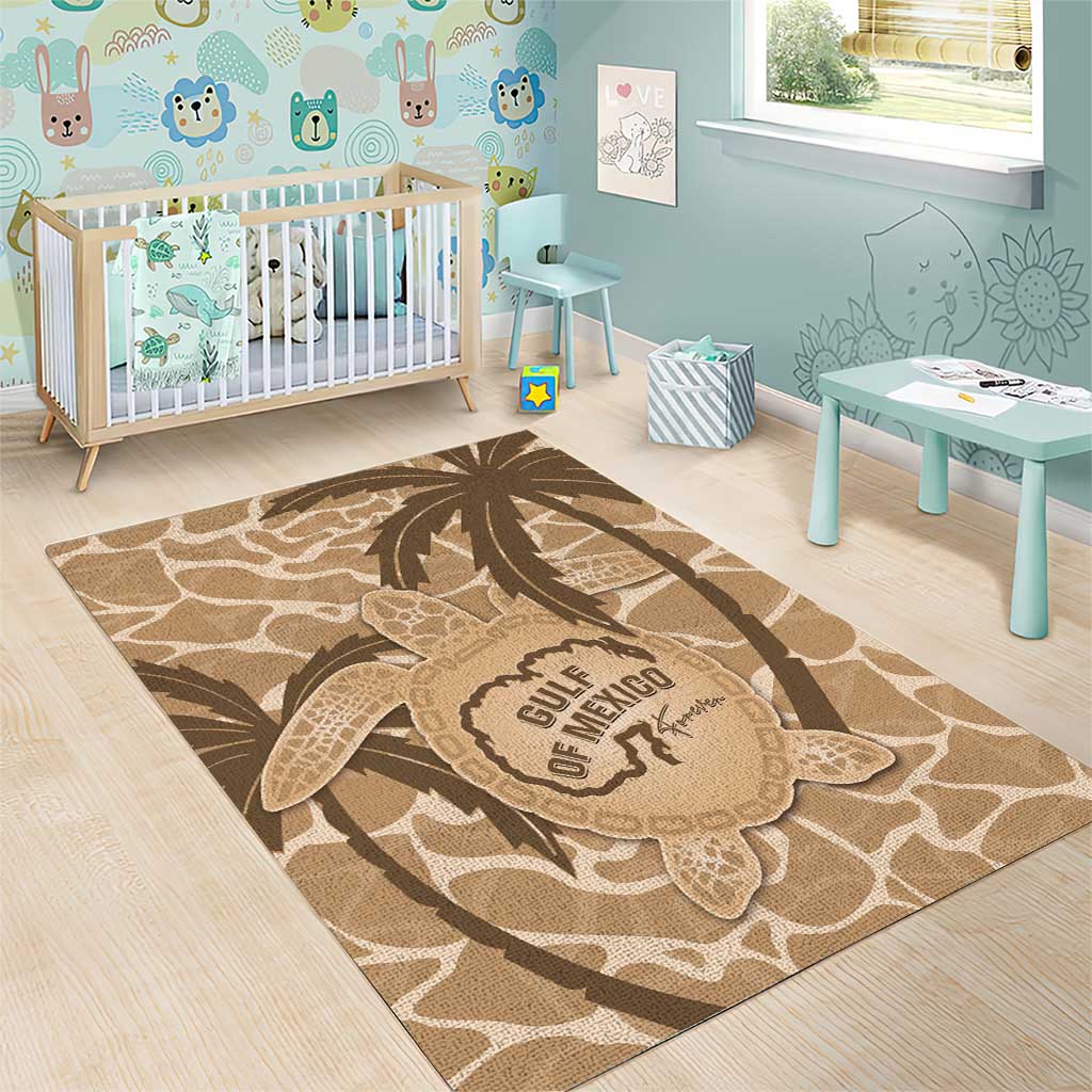 Gulf of Mexico Forever Area Rug Mexican Turtle Brown Version