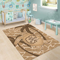 Gulf of Mexico Forever Area Rug Mexican Turtle Brown Version