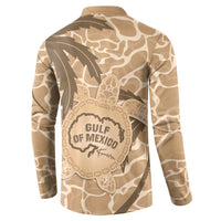Gulf of Mexico Forever Button Sweatshirt Mexican Turtle Brown Version