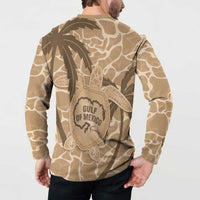 Gulf of Mexico Forever Button Sweatshirt Mexican Turtle Brown Version