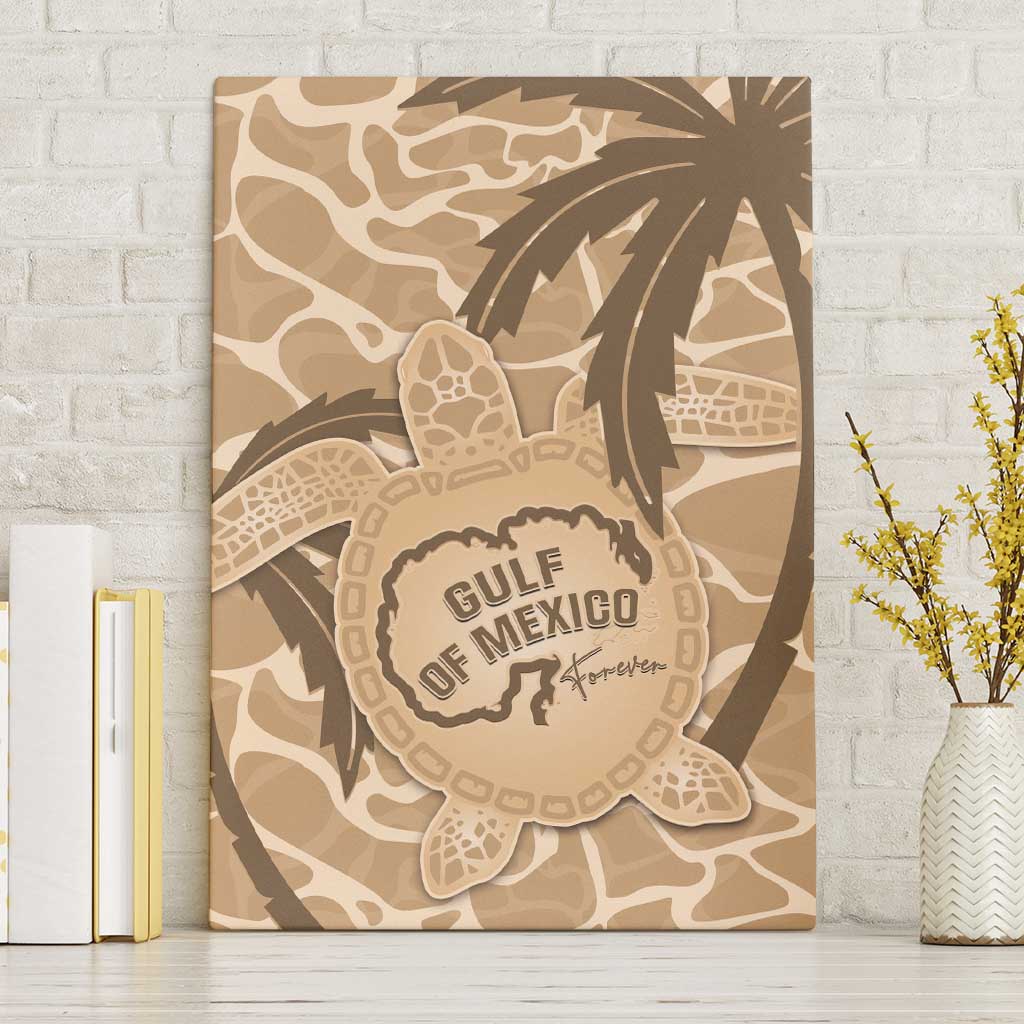 Gulf of Mexico Forever Canvas Wall Art Mexican Turtle Brown Version
