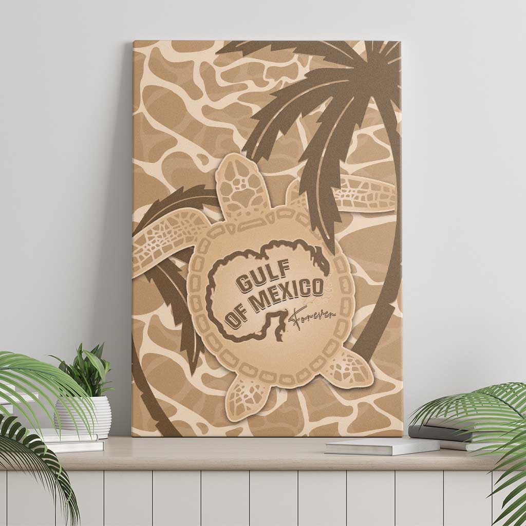 Gulf of Mexico Forever Canvas Wall Art Mexican Turtle Brown Version