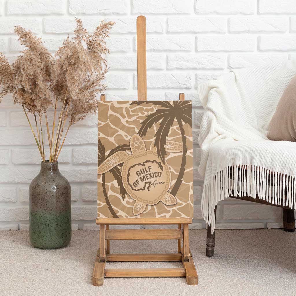 Gulf of Mexico Forever Canvas Wall Art Mexican Turtle Brown Version