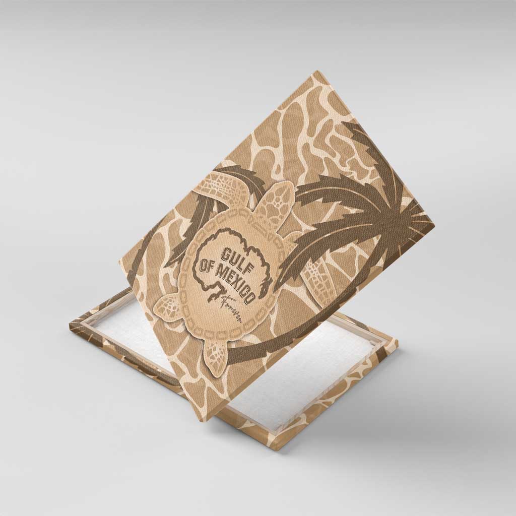 Gulf of Mexico Forever Canvas Wall Art Mexican Turtle Brown Version