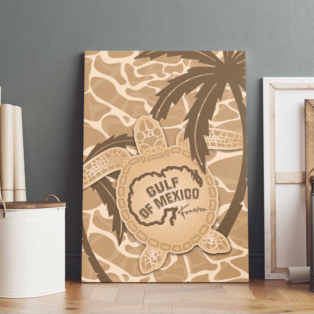Gulf of Mexico Forever Canvas Wall Art Mexican Turtle Brown Version