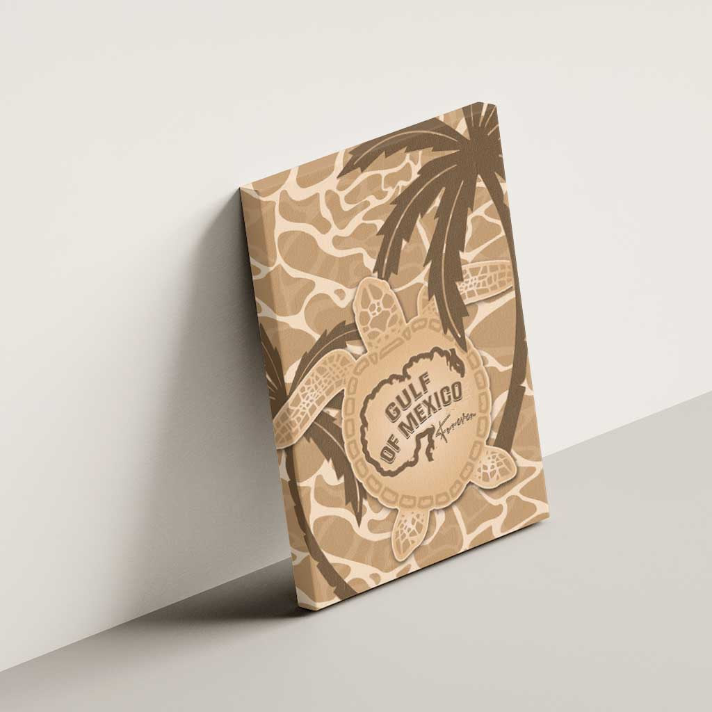 Gulf of Mexico Forever Canvas Wall Art Mexican Turtle Brown Version