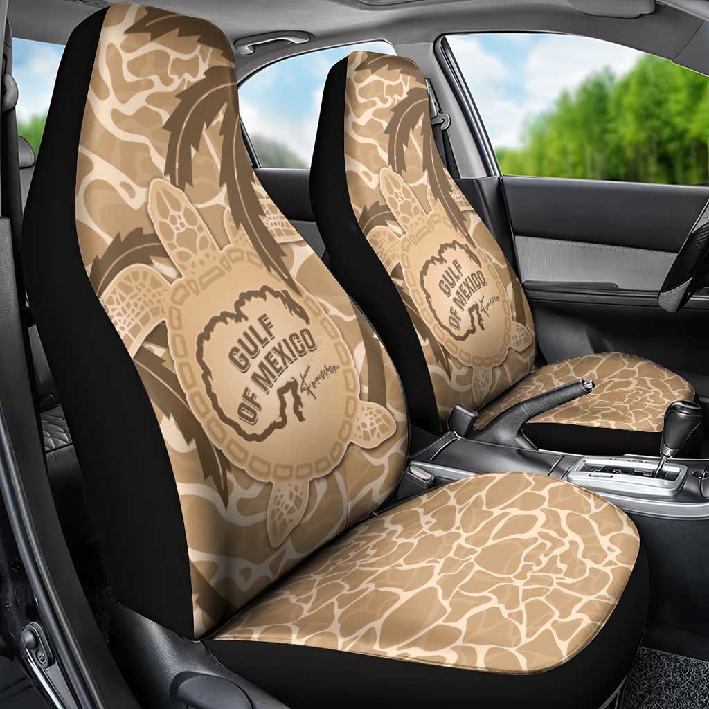 Gulf of Mexico Forever Car Seat Cover Mexican Turtle Brown Version