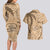 Gulf of Mexico Forever Couples Matching Long Sleeve Bodycon Dress and Hawaiian Shirt Mexican Turtle Brown Version