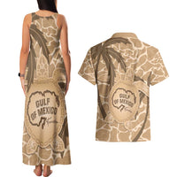 Gulf of Mexico Forever Couples Matching Tank Maxi Dress and Hawaiian Shirt Mexican Turtle Brown Version