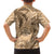 Gulf of Mexico Forever Family Matching Long Sleeve Bodycon Dress and Hawaiian Shirt Mexican Turtle Brown Version