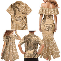 Gulf of Mexico Forever Family Matching Mermaid Dress and Hawaiian Shirt Mexican Turtle Brown Version