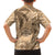 Gulf of Mexico Forever Family Matching Off The Shoulder Long Sleeve Dress and Hawaiian Shirt Mexican Turtle Brown Version