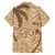 Gulf of Mexico Forever Family Matching Off The Shoulder Long Sleeve Dress and Hawaiian Shirt Mexican Turtle Brown Version