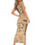 Gulf of Mexico Forever Family Matching Short Sleeve Bodycon Dress and Hawaiian Shirt Mexican Turtle Brown Version