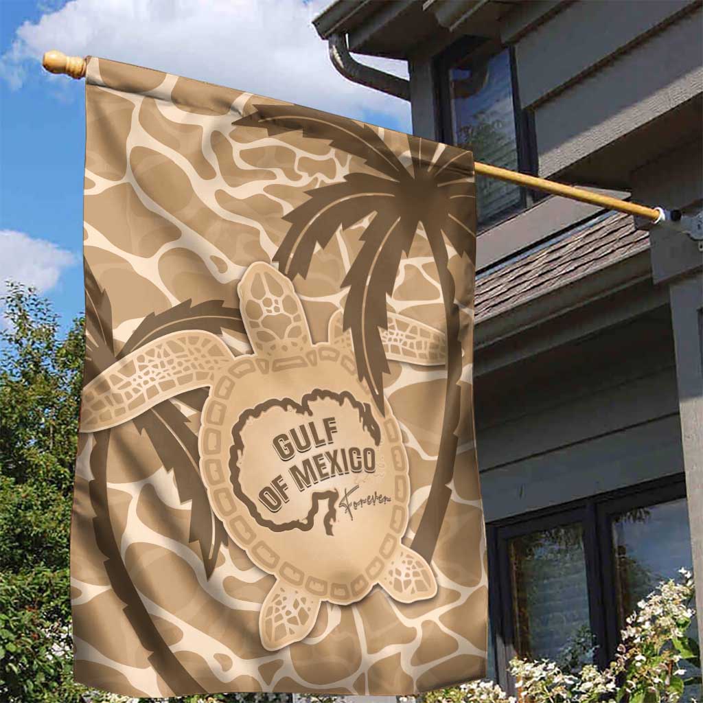 Gulf of Mexico Forever Garden Flag Mexican Turtle Brown Version