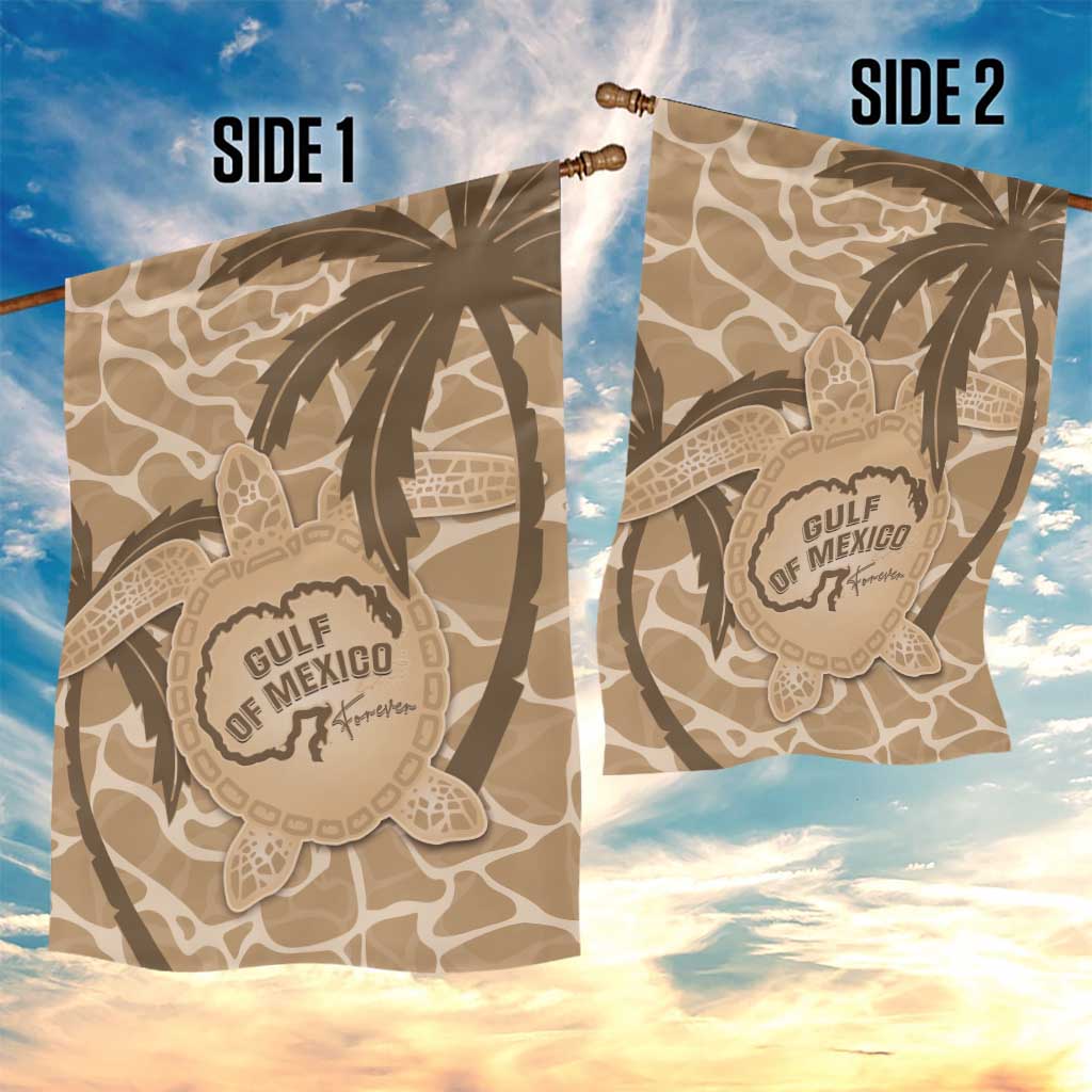 Gulf of Mexico Forever Garden Flag Mexican Turtle Brown Version