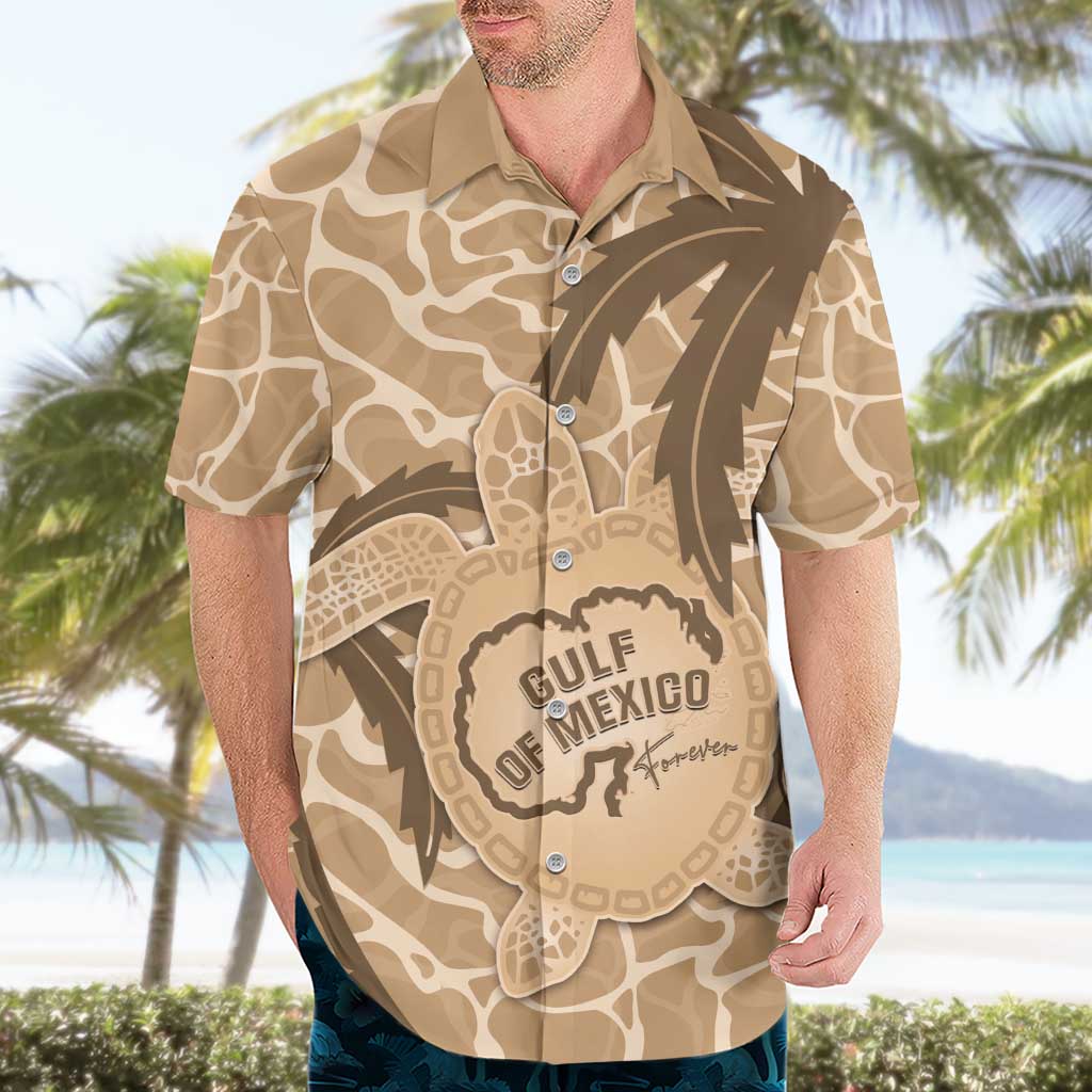 Gulf of Mexico Forever Hawaiian Shirt Mexican Turtle Brown Version