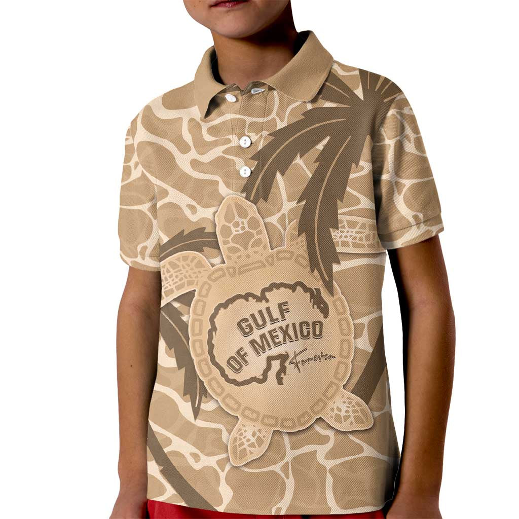 Gulf of Mexico Forever Kid Polo Shirt Mexican Turtle Brown Version