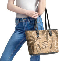 Gulf of Mexico Forever Leather Tote Bag Mexican Turtle Brown Version