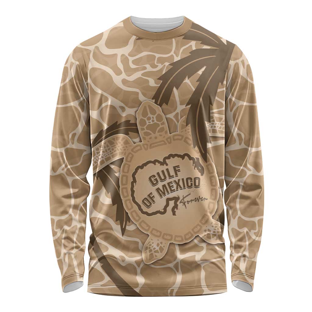 Gulf of Mexico Forever Long Sleeve Shirt Mexican Turtle Brown Version