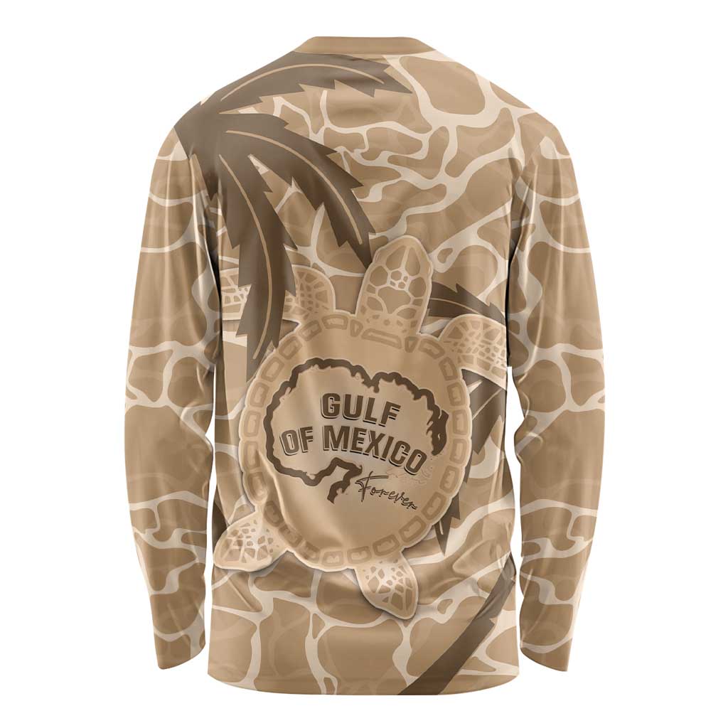 Gulf of Mexico Forever Long Sleeve Shirt Mexican Turtle Brown Version