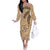 Gulf of Mexico Forever Off The Shoulder Long Sleeve Dress Mexican Turtle Brown Version
